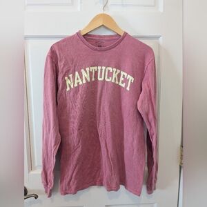 Pink Nantucket Long Sleeve Shirt, Size Small